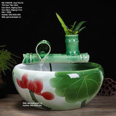 Ang Thả Cá, Thả Hoa Tiểu Cảnh - Trang Trí Phong Thủy Trong Nhà, Sân Vườn